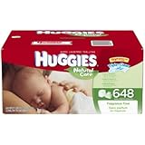 Huggies Natural Care Fragrance Free Baby Wipes Refill, 648 Count (Packaging may vary)