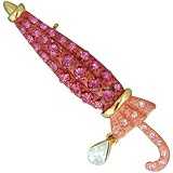 Pink Umbrella Pin Brooch