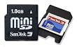 1GB SanDisk MiniSD Mini Secure Digital Card (Bulk)