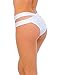 iHeartRaves Strappy Scrunch Back Rave Booty Shorts (Medium/Large, White)