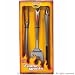 Kai Europe SET-FLM Chef'n Flameworks Grillset, Edelstahl, inklusive Gabel, Wender & Zange