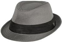 Mens Structured Wool Blend Paisley Print Black Band Fedora Hat
