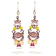 Tropical Citrus Crystal Elegance Earrings by Margo #0080PR GE OE