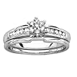 10K White Gold 1/4 ct. Diamond Bridal Engagement Set