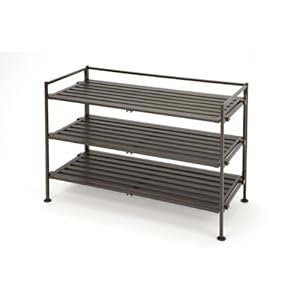 Seville Classics Resin-Wood Composite Utility Shoe Rack