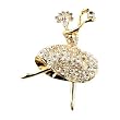 Swarovski Crystal Golden Dancer Clear Crystal Brooches And Pins