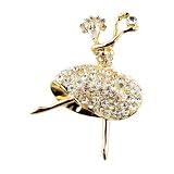 Swarovski Crystal Golden Dancer Clear Crystal Brooches And Pins