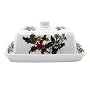 Portmeirion Holly and Ivy Butter Dish with Handle Top