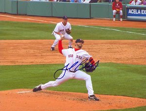 Josh Beckett Signed Boston Red Sox 8x10 Photo