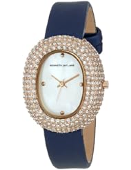 Kenneth Jay Lane Womens KJLANE-2406S-03 2400 Series Analog Display Japanese Quartz Blue Watch