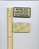 World's Greatest HUSBAND Metal Trophy Plate/ Adhesive