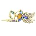 Jewelry : Multi Color Magpie Animal Pin Brooch