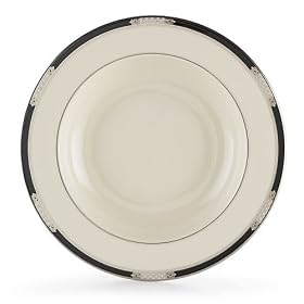 Lenox Hancock Platinum Ivory China Pasta Bowl Rim Soup by Lenox