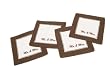 Mr. & Mrs. Linen Beverage Coasters - Set of 4