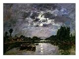 The Effect of the Moon, 1891 Art Giclee Poster Print by Eugene Boudin, 24x18