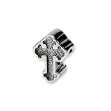 Budded Cross Charm in Sterling Silver for Pandora, Kera and other 3mm Bracelets