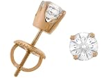 14K Yellow Gold 2.00 CTW Diamond Stud Earrings