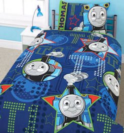 Kids/Childrens Thomas the Tank Engine All Aboard Design Bedding Duvet Cover Set and Pillow Case (Single Bed)