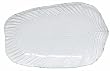 Clear Spanish Recycled Glass Small Palm Leaf Plate 15.5"L