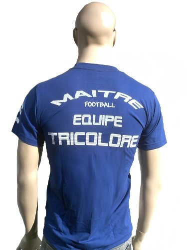 Ticila Herren T-Shirt Maitre Football Equipe Tricolore Frankreich France Fussball WM EM Designer Fan Tee Trikot blau M 46/48