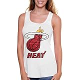 NBA Miami Heat Womens Clearly Fan Tank Top - White (Small)
