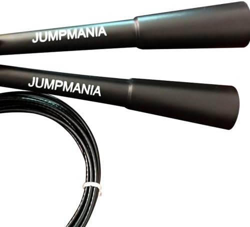 Jumpmania Speed Rope-Perfect Cable Jump Rope for Crossfits,Boxing,Double Unders-Helps in Burning Calories-10ft Long-Easy to Adjust Length-Advanced Cardio Training- Weighted-Ideal for Workouts-Best Lifetime Guarantee