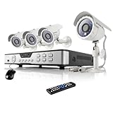 ZMODO 8CH H.264 CCTV Surveillance DVR + 4 Outdoor Waterproof Security Camera System with 500GB HDD