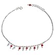 Womens Anklets Pair in Sterling Silver 10.5 Inches (ganklt012)