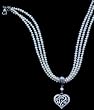 Western Bridal 3 Strand Pearl Necklace