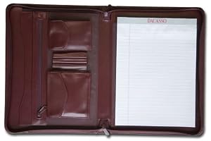 Burgundy Leather Enhanced Zip-Around Portfolio