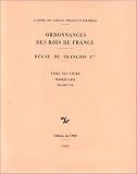 Ordonnances des rois de France, 9/3 : Règne de François Ier. 3e partie, mai-août 1539