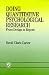 Books : Doing Quantitative Psychological Research: From Design to Report