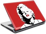 Stunning Pop Art Style Marilyn Monroe In Red, Hard Wearing Vinyl 10 Laptop Skin 29.5x26cm