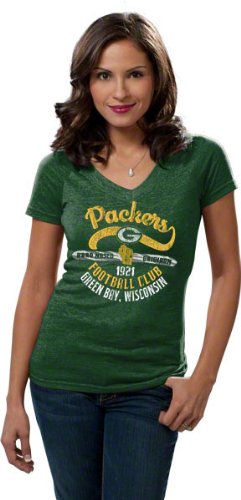 Reebok Green Bay Packers Women's Oil Can Flirt T-Shirt Medium