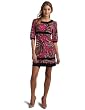Max & Cleo Women's 3/4 Sleeve Print Matte Jersey Max & Cleo Women's 3/4 Sleeve Print Matte Jersey
