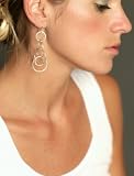 Angie Linked Circles Dangle Earrings in Gold and Silver