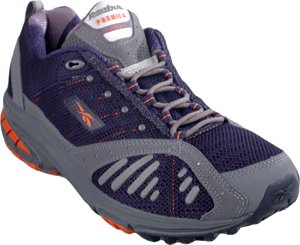 Reebok Mens Premier Trail III Athletic Navy/Shark/Blood Orange Running shoe