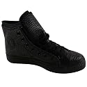 Womens Converse All Star Shoes Black Leather Trainers Hi Top Ankle Boot Size 3-8