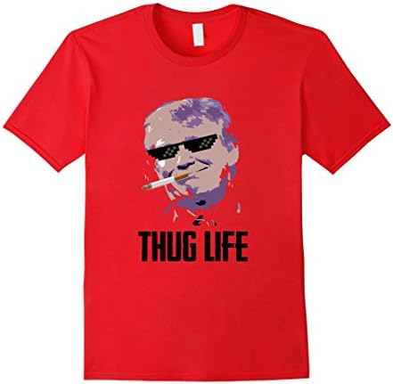 Men's Funny Donald Trump Shirt Political Thug Life T-Shirt 2XL Red