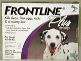 Frontline PLUS for Dogs 45-88 Lbs. ~~ 3 Pack