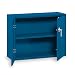 Equipto 1734DI-BL Handy Storage Cabinet with Locking Handle and Cabinet Doors, 30" W x 27" H x 13" D, Textured Regal Blue, 2 Shelves, Inverted Lower Handle for Wall Hung Applications