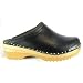 Troentorp Bastad Clogs Women's Rembrandt Wooden Clogs,Black,EU 41 M