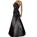 Bodenlanges Abendkleid "Helena" mit schnürbarer Silhouette und gerafftem Dekolleté, Schwarz