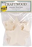 Darice Wood Cutout Star Assorted Styles ,1 to 4 inches each