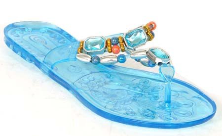 NEW Women's DESIGNER Rhinestones BLUE Fashion Sandals