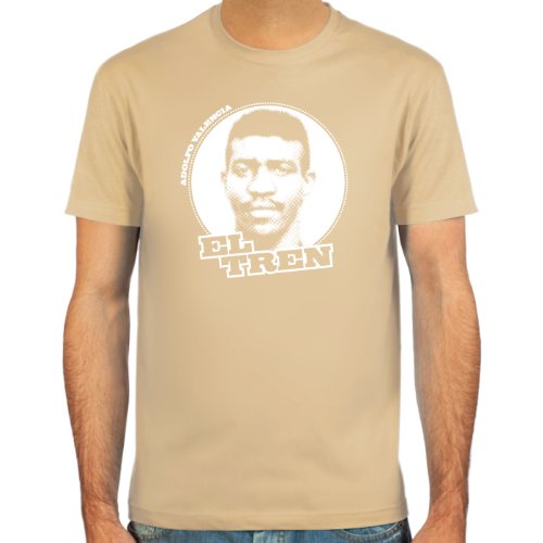 T-Shirt Adolfo “el Tren” Valencia ::: Farbauswahl: skyblue, sand, deepred, schwarz, oliv oder navy ::: Größen: S-XL ::: Fußball-Kult