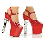 HIGHEST HEEL Magnum-11 Ladies Sex Pistol Gun Dancer Shoes Heels Stilettos Red Patent by The Highest Heel