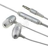 3.5 Mm - Silver- Stereo Headphone w/ Onoff Mic For HTC Sensation 4G Lg Vs91 ....