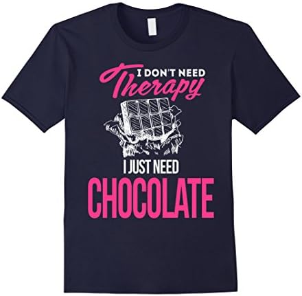 Men's I Don't Need Therapy, I Just Need Chocolate Large Navy