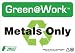 Zing Environmental Awareness Sign, Header "Green at Work", "Metals Only" with Recycle Symbol, 10" Width x 7" Length, Recycled Plastic, Black/White/Green (Pack of 1)